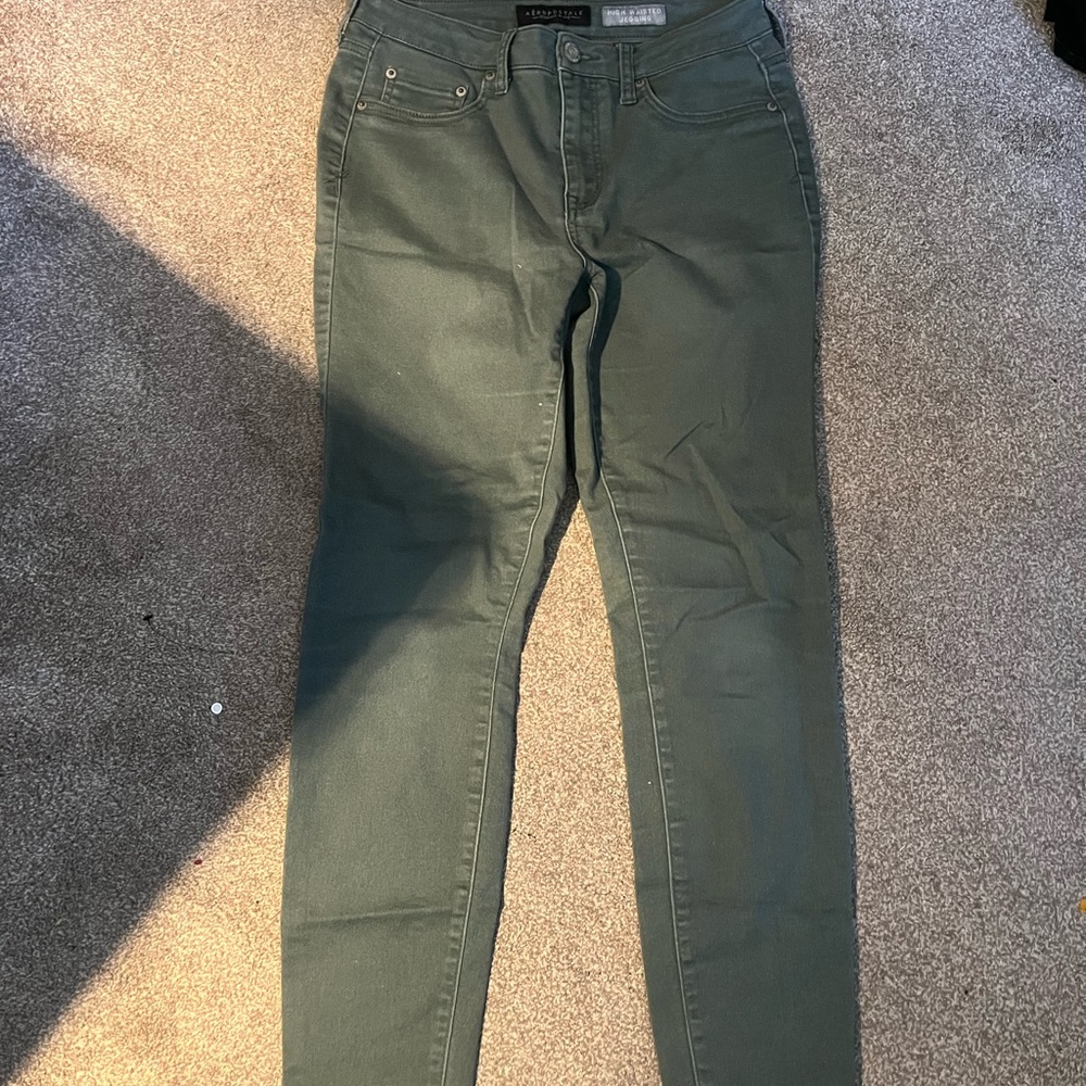 Aeropostale Women's Olive Skinny Jeans